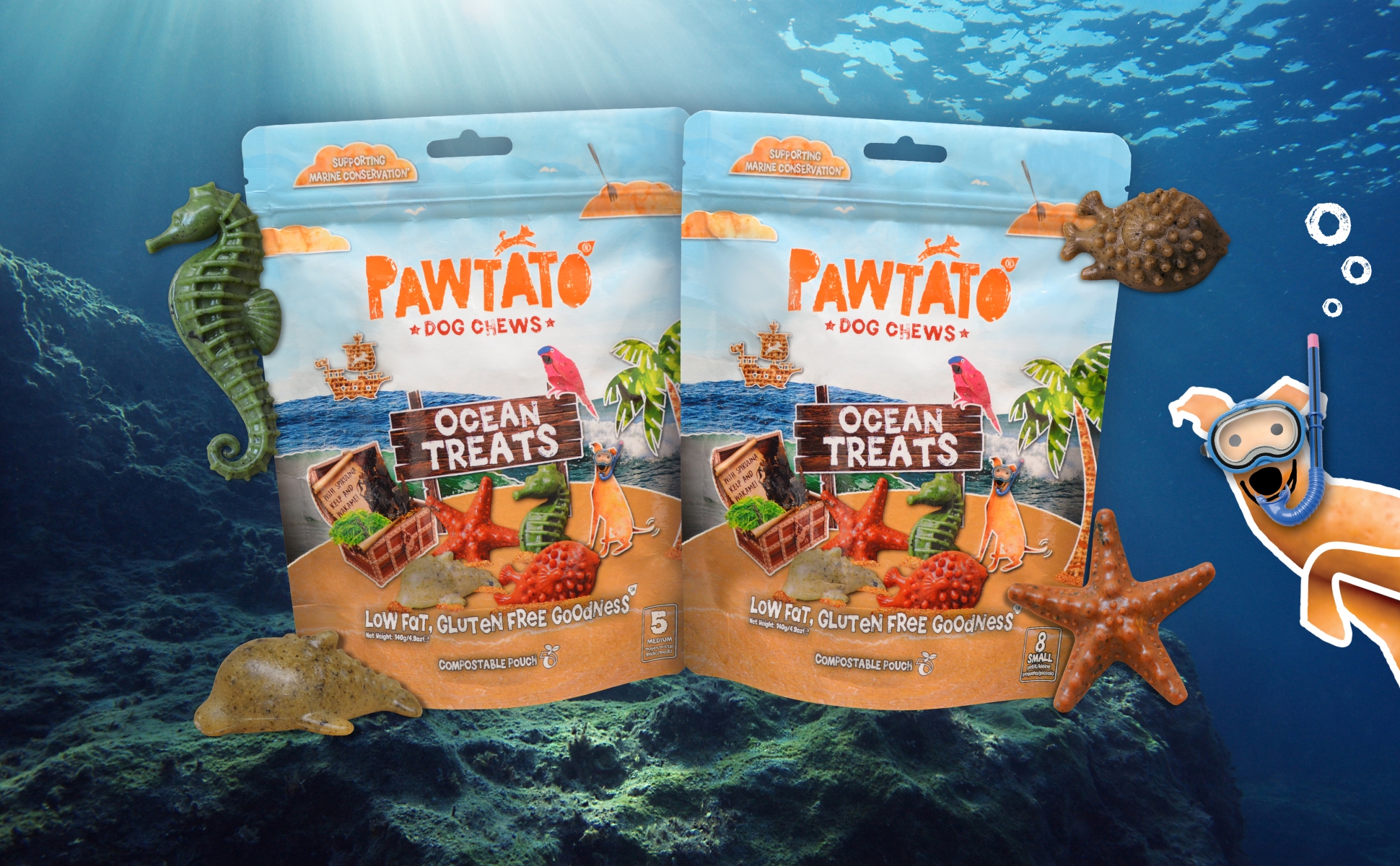 Pawtato Joins Healthy Seas in the Fight for Cleaner Oceans